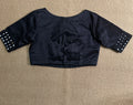 Mashru silk blouse with mirror work