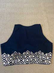 Black blouse with gold work