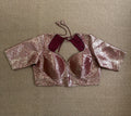 Maroon Banarsi brocade blouse