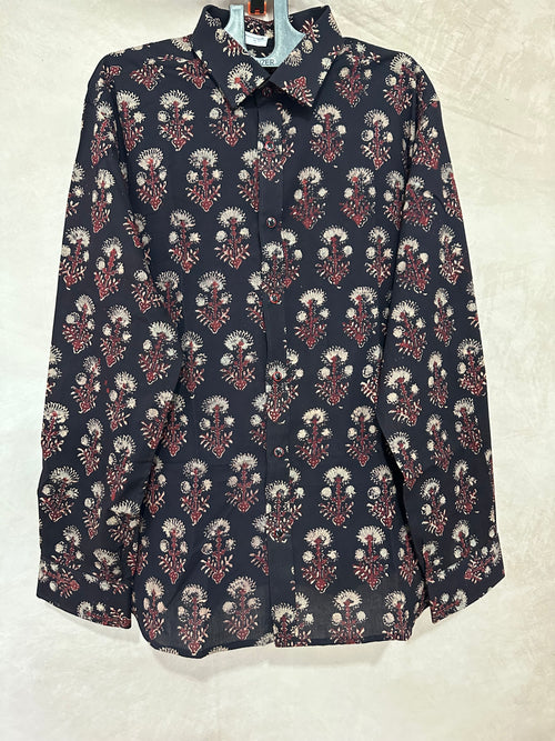 Ajrakh handblock printed shirts in pure Cotton