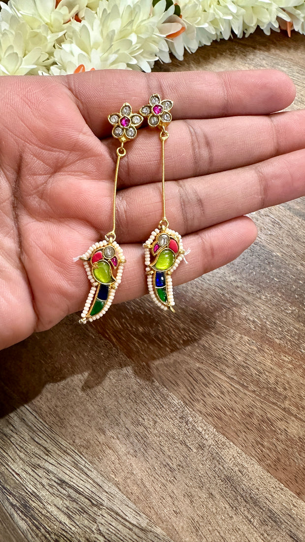 kemp stone and kundan earrings