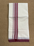 Cotton dhothi with maroon border
