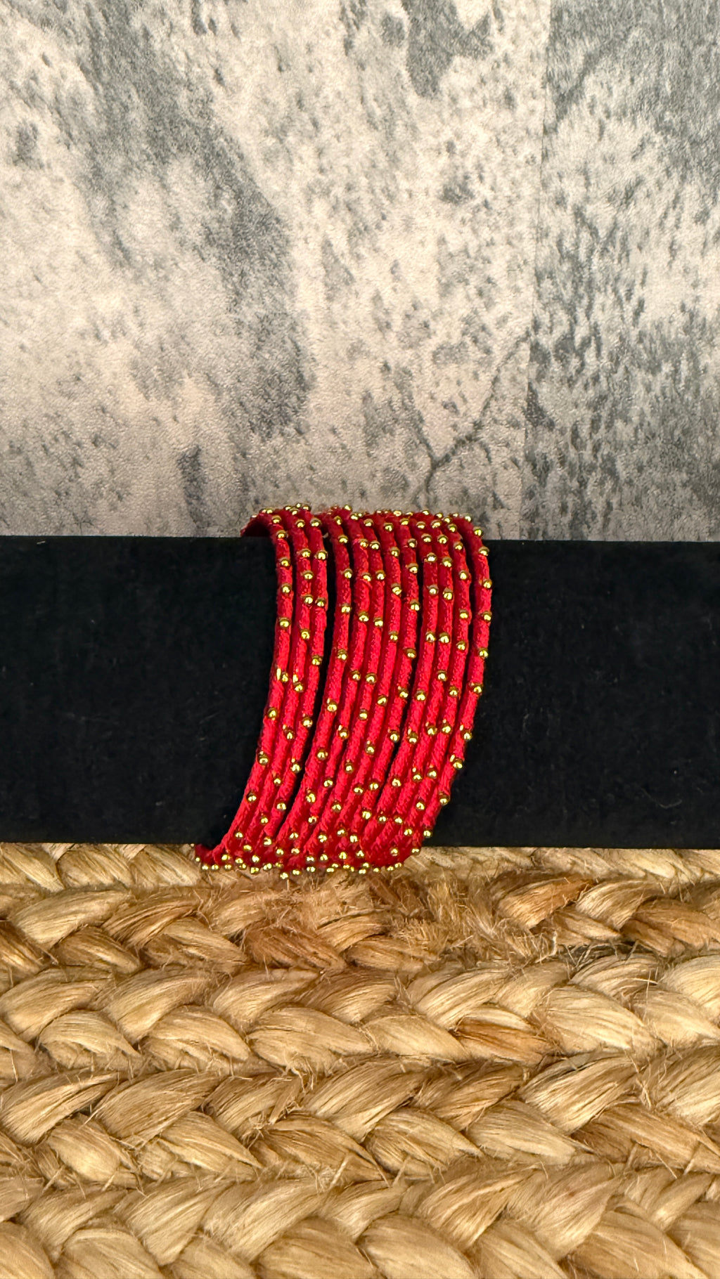 Red thread bangle set (12 number)- 2.4