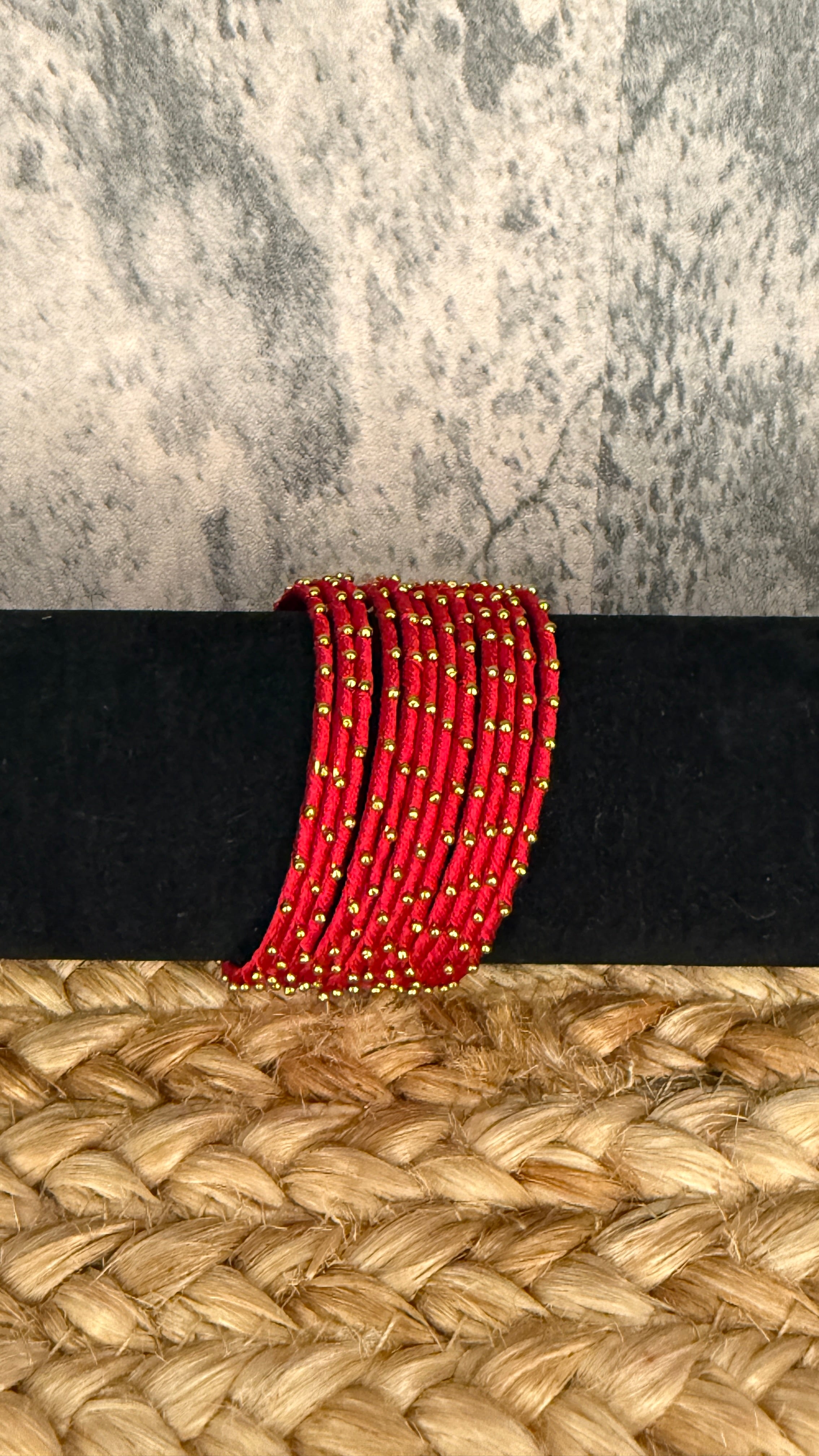 Red thread bangle set (12 number)- 2.4