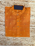 Orange cotton silk kurta