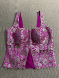 Pink banarsi brocade long top