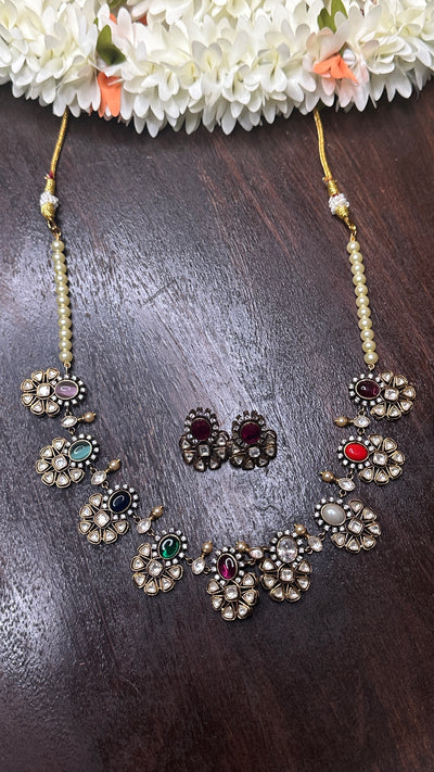 Navarathan Neckalce with earring