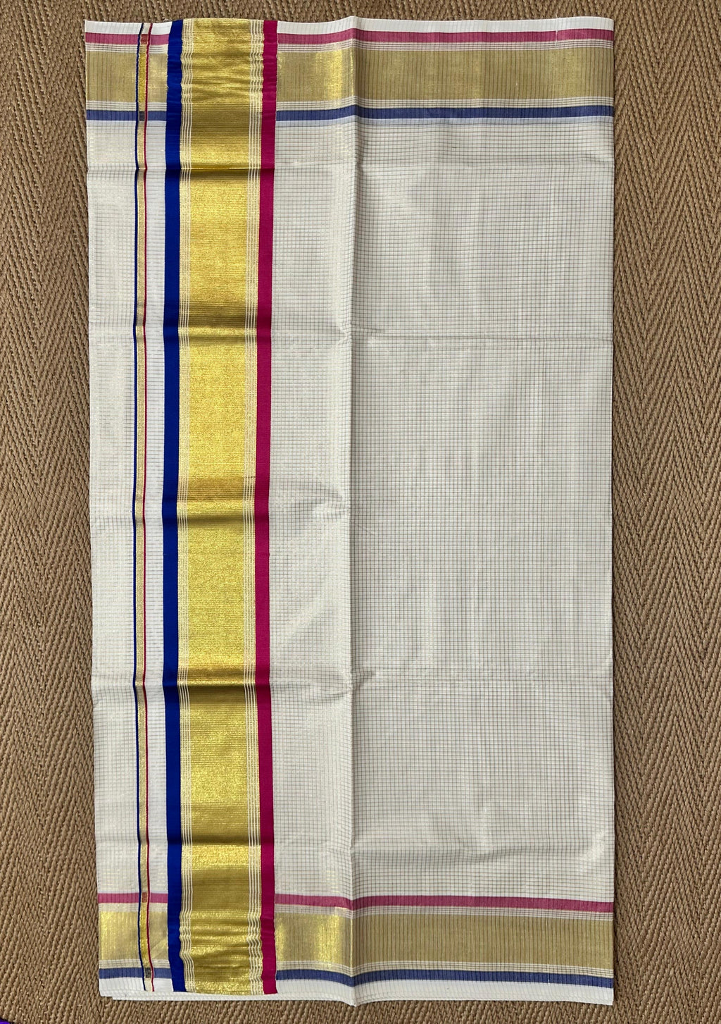 Soft cotton set saree with small checks