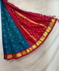 Handloom Pure silk sari with contrast one side korvai border, no BP