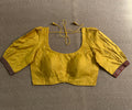 Yellow silk cotton blouse with sleeves