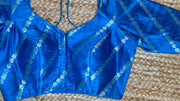 Cerulean Blue silk blouse