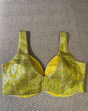 Light green banarsi brocade blouse