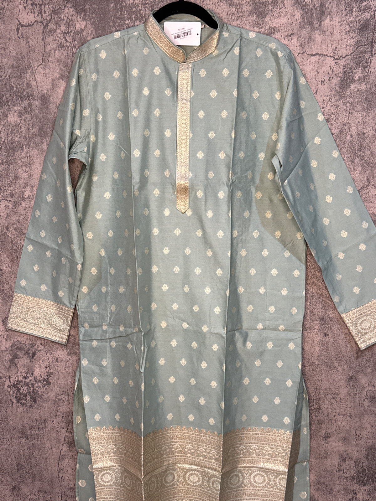 Light aqua green cotton silk kurta