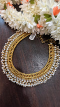 Designer inspired necklace with white kemp stones