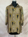Pure Modal silk shirt with hand block print