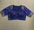 Purple  silk cotton blouse with  sleeves
