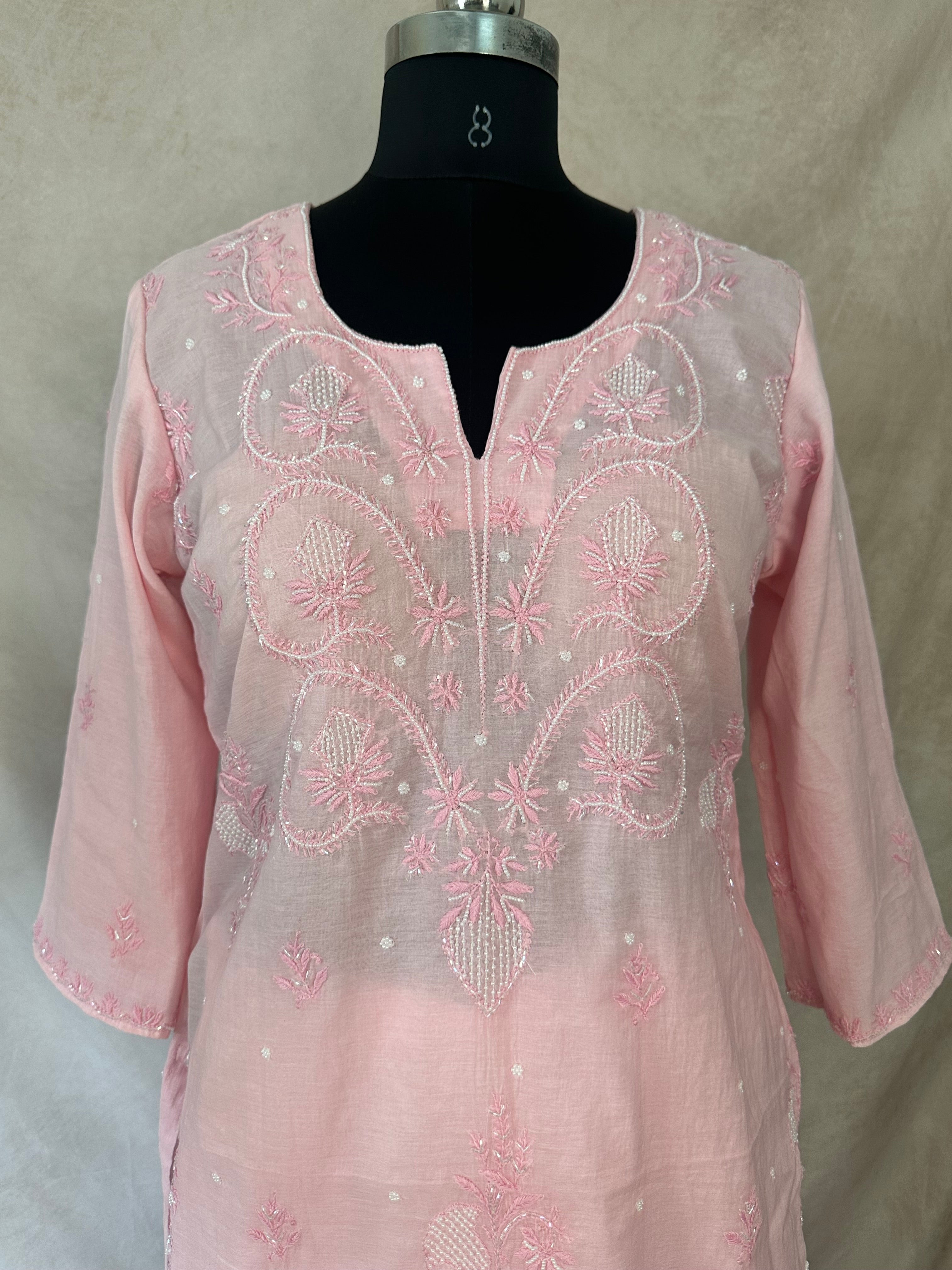 Designer Chikankari kurti with bottom and dupatta