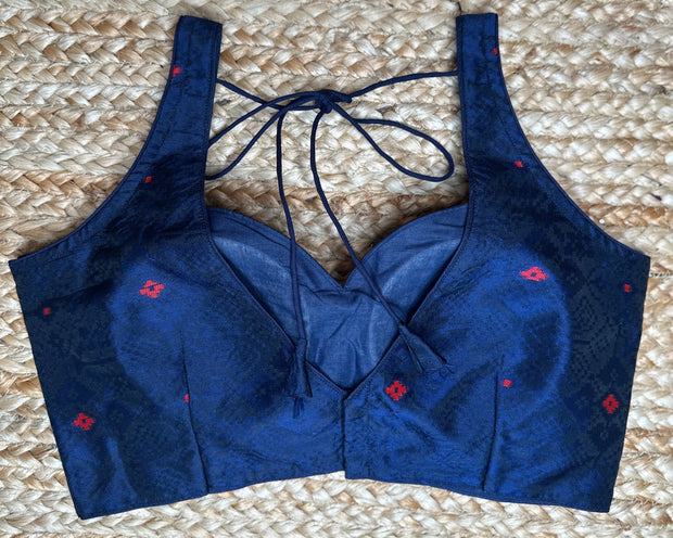 Blue banarsi blouse
