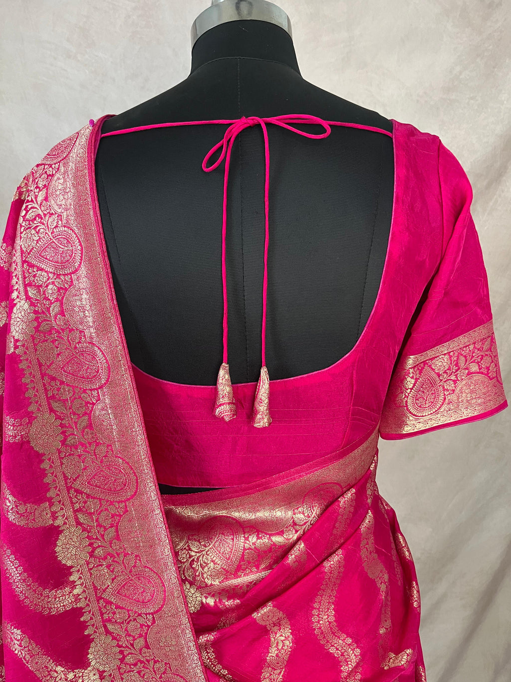 Dola silk saree with stitched blouse