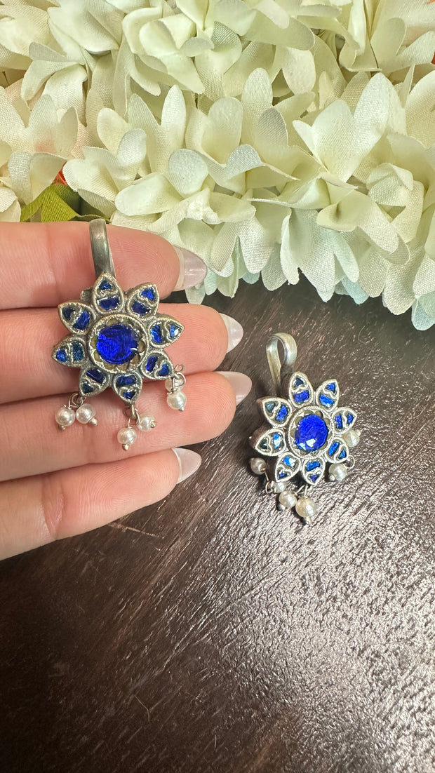 Silver Bugadis with kemp stones