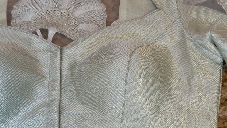 Off white brocade designer blouse