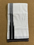 White cotton dhothi with black border