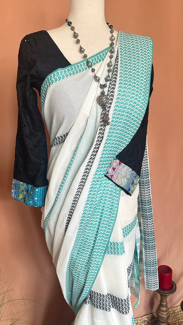 Handloom certified Dhonekhali saree