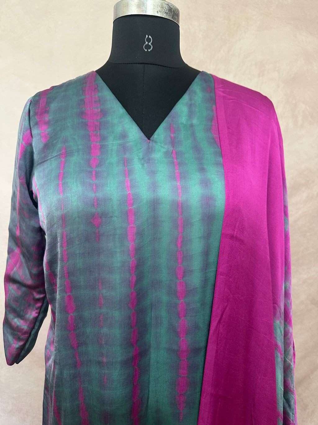 Shibori modal silk kurti set