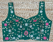 Green sequins designer blouse