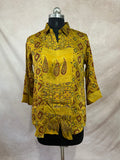 Pure Modal silk shirt with hand block print