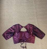 Maroon plain tissue blouse