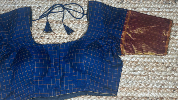 Navy blue narayanpettu blouse