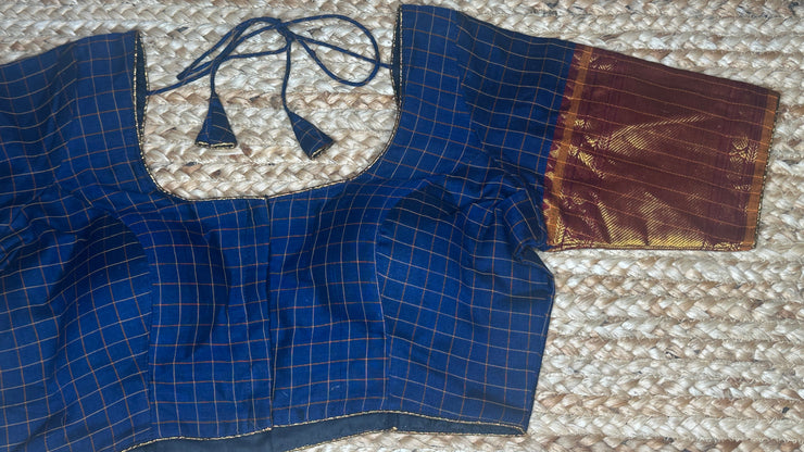 Navy blue narayanpettu blouse