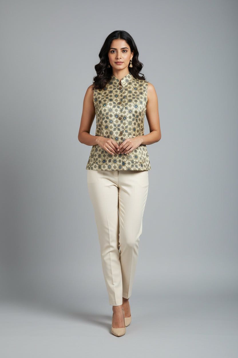 Modal silk reversable jacket