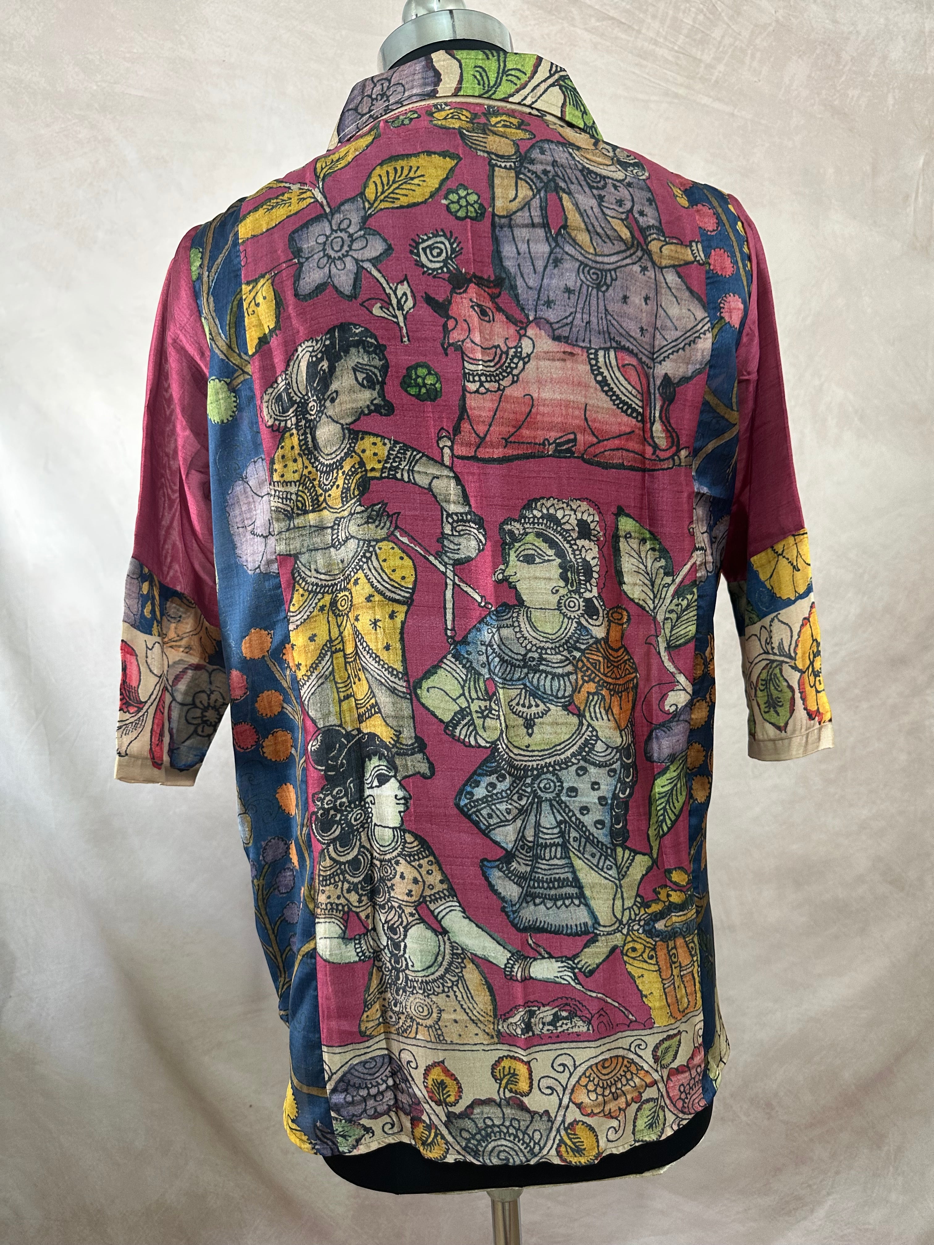 Kalamkari dijital printed kurti shirts