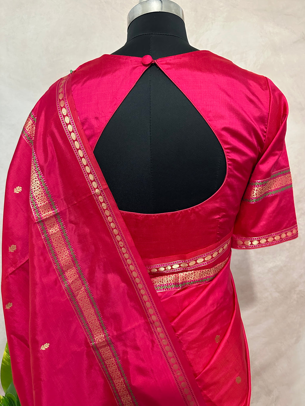 Handloom Pure katan banarsi soft silk saree with stitched blouse