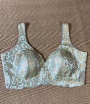 Pista green banarsi brocade blouse