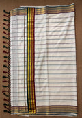 Marron and green border set saree