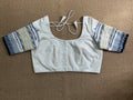 Off white Kala cotton black blouse with mirror work