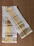 Silver and gold lines Handloom set mundu