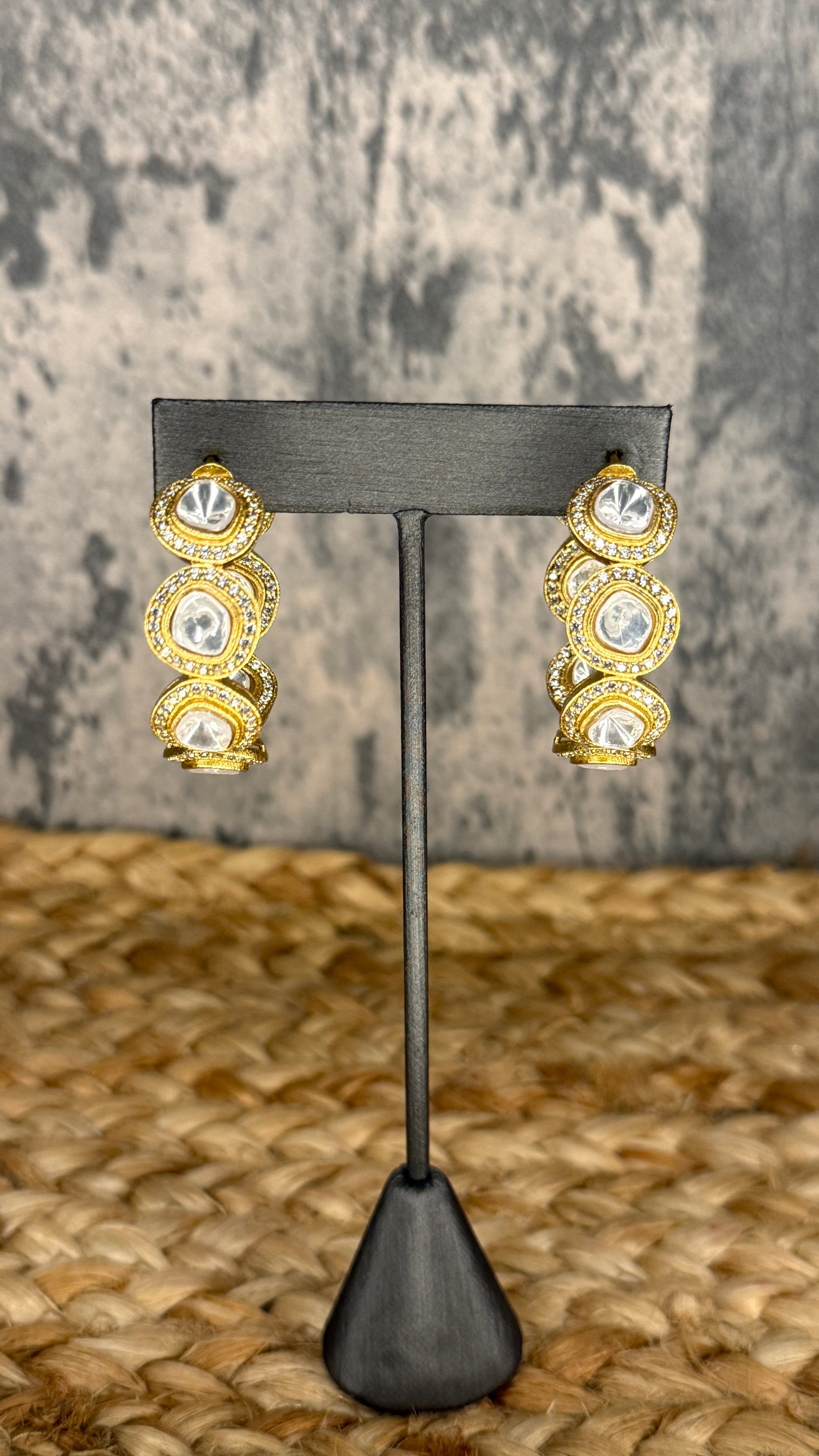 Moissanite hoops