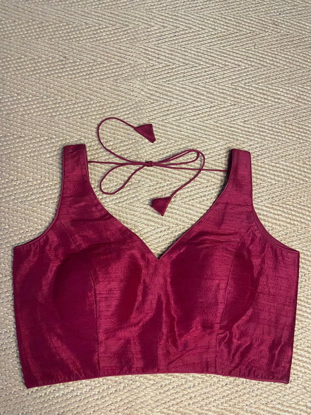 Marron sleeveless blouse