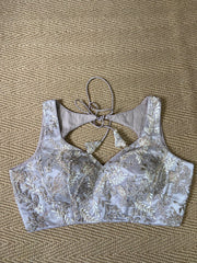 Light gold blouse with bead work