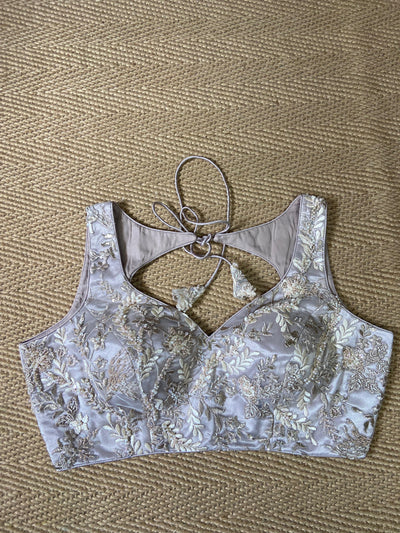 Light gold blouse with bead work