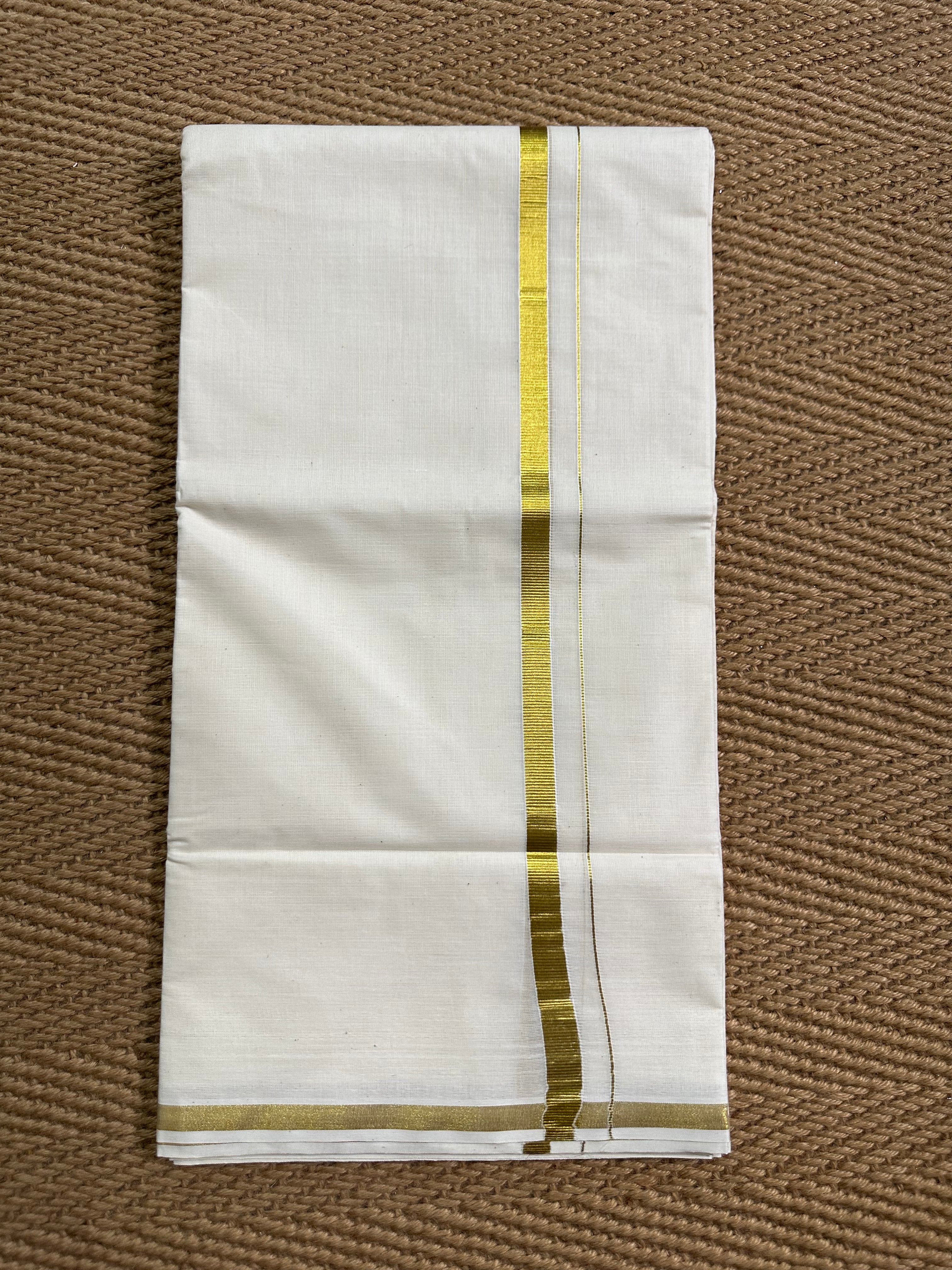 small gold border dhothi