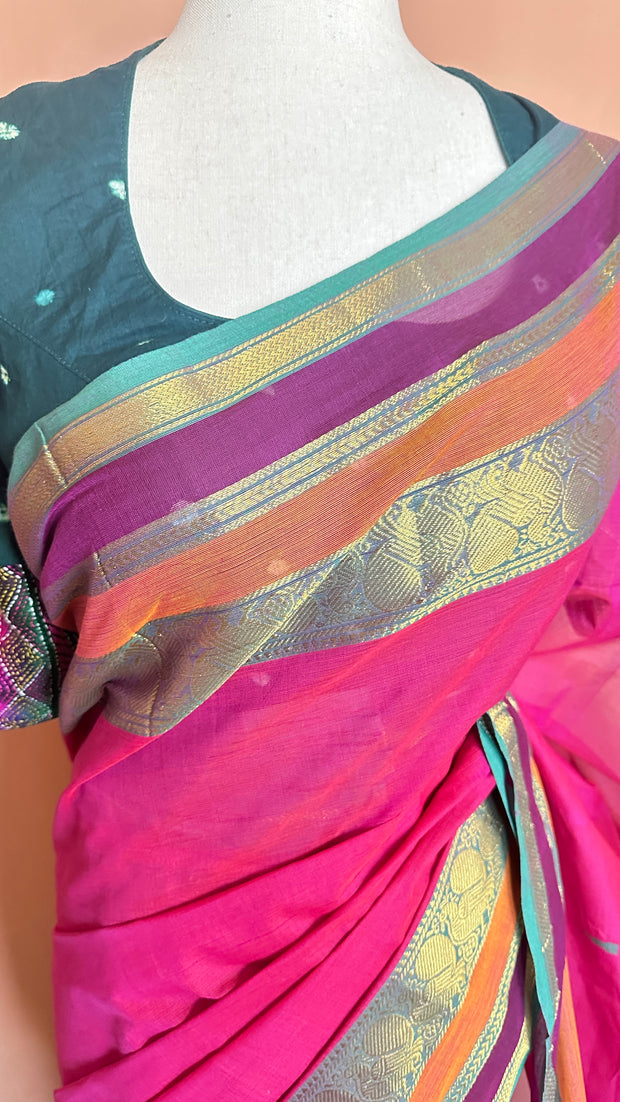 kanchivaram cotton saree