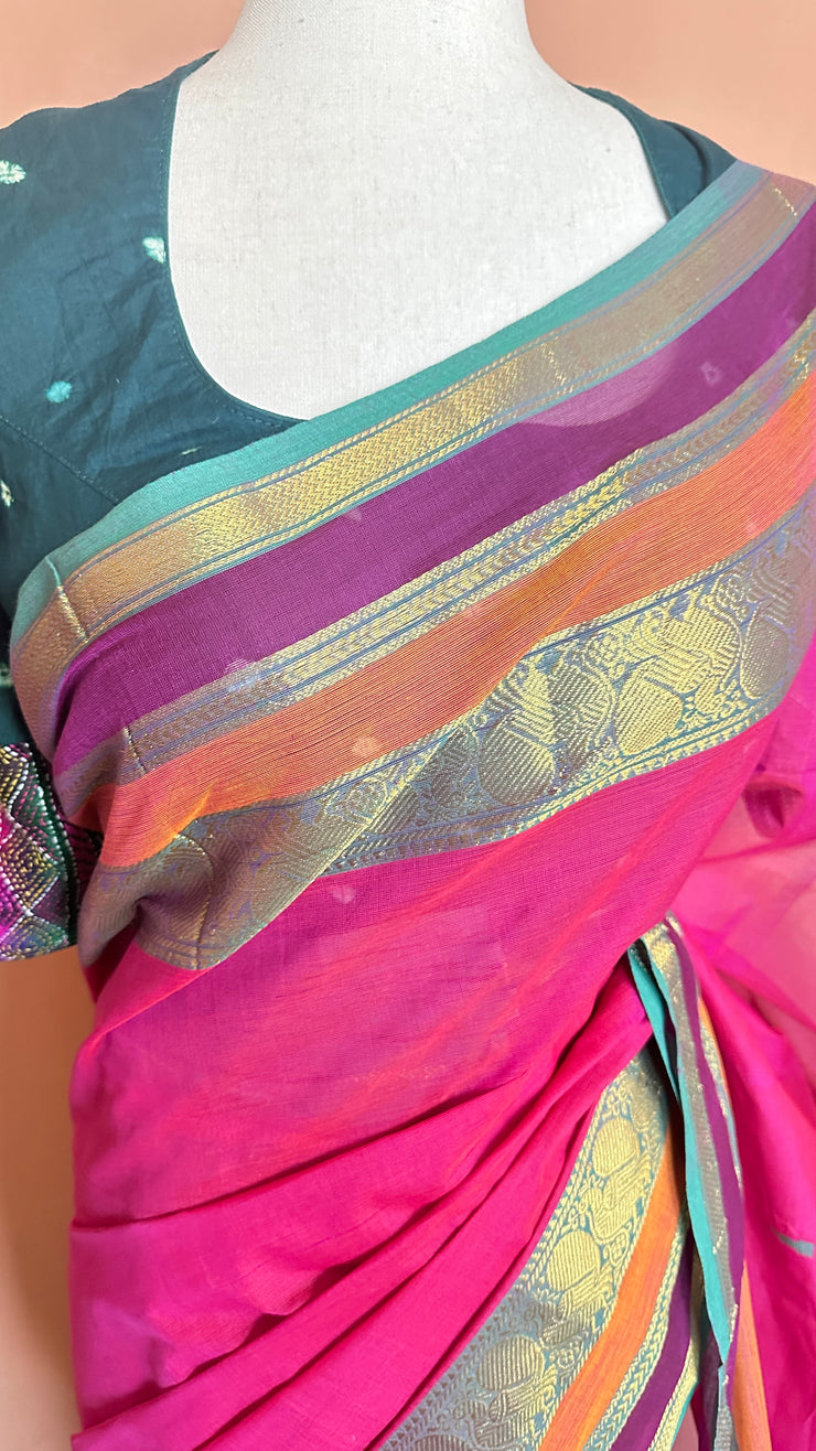 kanchivaram cotton saree