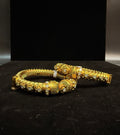 Gold openable kada with white stone (fits 2.6 to 2.10)