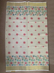 Cotton tissue floral digital printed set saree