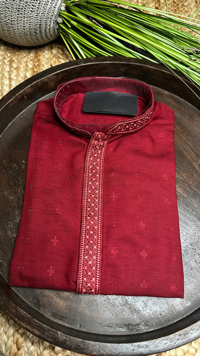 Maroon soft cotton kurta - 38